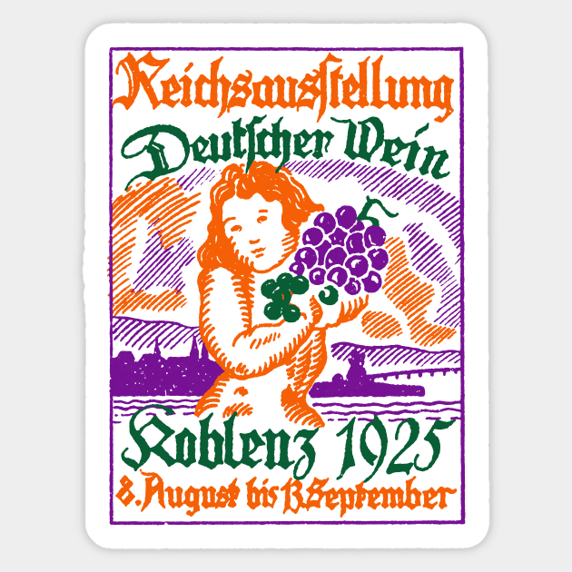 1925 German Wine Fair Sticker by historicimage